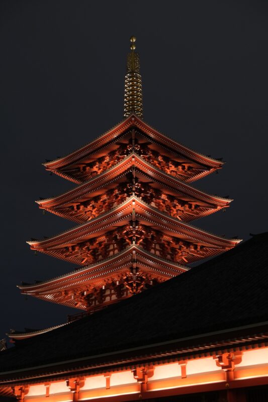 Pagode des Sensō-ji in Asakusa, Tokyo 五重塔 (浅草寺, 東京)