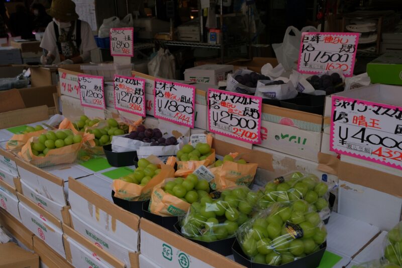Weintrauben auf dem Tsukiji (Fisch-)Markt