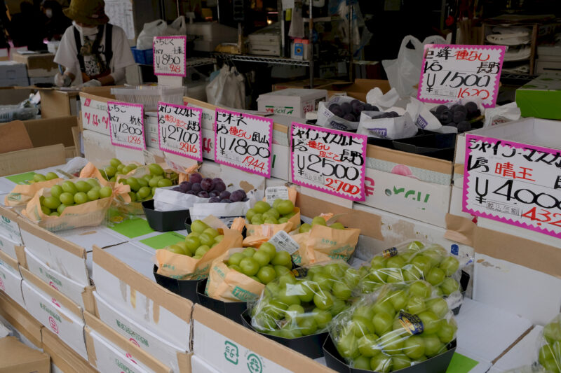 Weintrauben auf dem Tsukiji (Fisch-)Markt